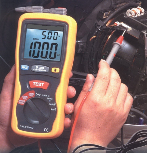 Imagem 3 de 3 de Megômetro Digital Profissional Ct:lll 1000v
