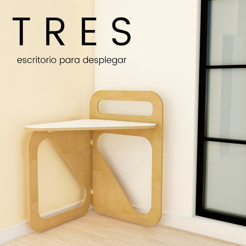 Escritorio Tres, Plegable + Soporte De Celu