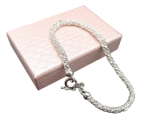 Pulsera Cordón Tejido En Plata 950 Ley