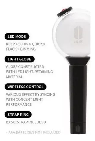 Bts Army Bomb V3 Lightstick, Aplicación Oficial Y Original