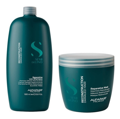 Shampoo Y Máscara Alfaparf Semi Di Lino Reparative