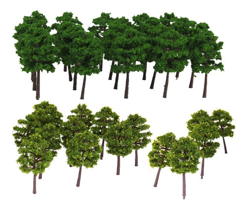 80x Modelo Ferroviario Paisaje Árbol Calle Arquitectura