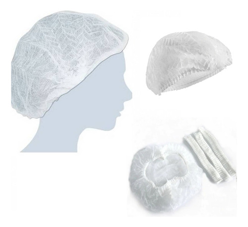 Cofia Gorro Desechable Plisado Paquete Con 100 Piezas