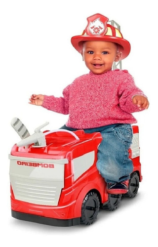 Imagem 3 de 6 de Caminhão Giant Bombeiro Infantil Lança Água - Roma Brinquedo
