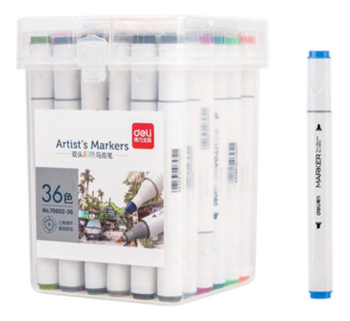 Marcadores Sketch Profesionales Deli X36 Colores Doble Punta