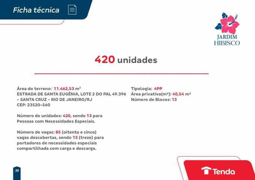 Imagem 14 de 15 de Lançamento: Residencial Jardim Hibisco - Excelente Apartamento De 1 Ou Dois Quartos Em Paciência. - Siap20118