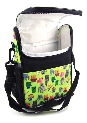 Imagem 6 de 8 de Kit Lancheira Escolar Minecraft 11489 + Estojo + Garrafinha