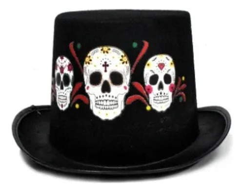Gorro Copa Sombrero Copa Calavera Catrina Disfraz