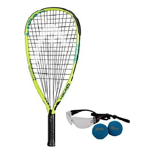 Juego De Raqueta Head Mx Hurricane Pack Raquetball Gafas 