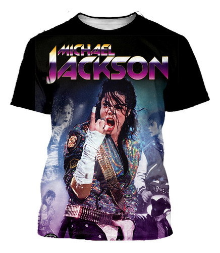 Camiseta Estampada En 3d Con Estampado De Michael Jackson