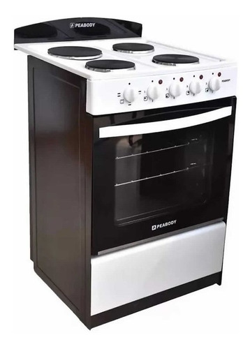 Imagen 2 de 7 de Cocina Electrica Peabody 56cm 4 Hornallas Horno Grill Blanco