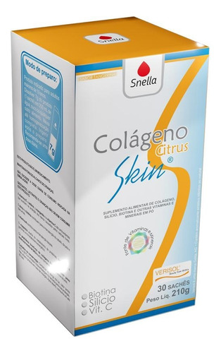 Colágeno Pure Skin C/ Verisol 210g - Snella Sabor Tangerina