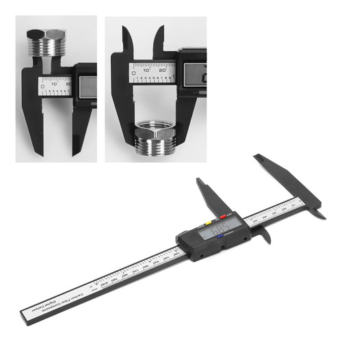 Pantalla Lcd Grande Digital Digital De Carbono Caliper Ruler