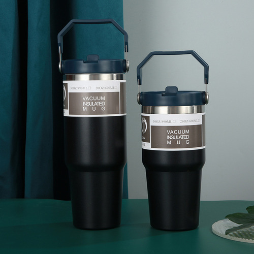 Vaso Termico 30 Oz Vasos Inoxidable Con Un Asa Popote