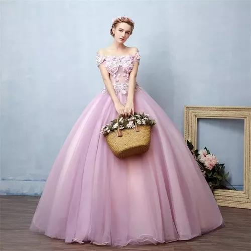 Vestido Xv Años Quinceañera Rosa Flores Princesa Hombros Cai en venta en  Cuautitlán Izcalli Estado De México por sólo $ 4,  Mexico