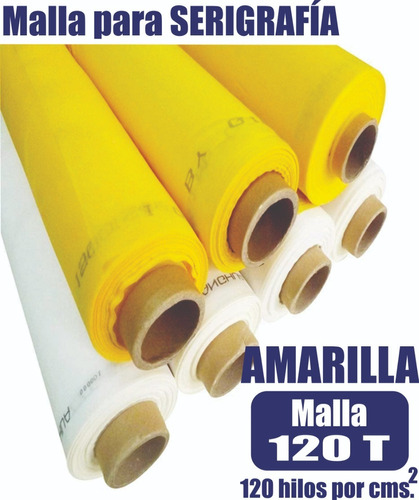 Malla Para Serigrafía 120 T Amarilla 1.60 Ancho 1 Mts Lineal