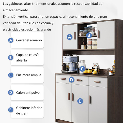 Estanterías Con Almacenamiento De Muebles Cocina Con Cajones