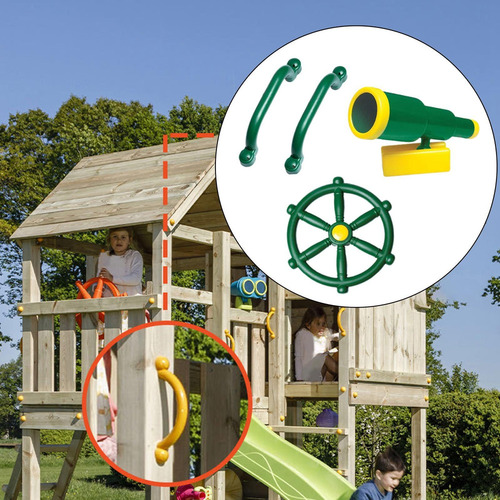 Accesorios Para Parques Infantiles, Rueda De Barco Pirata