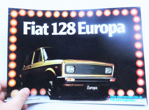 Folleto Fiat 128 Europa Antiguo No Manual Original Insignia