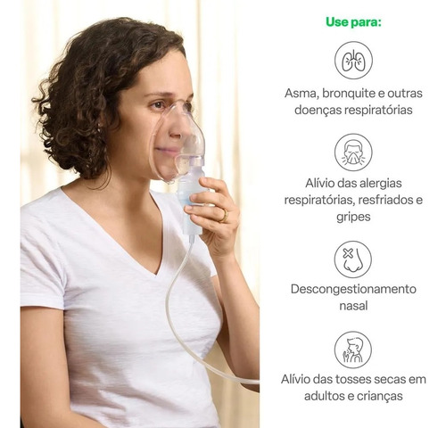 Inalador Multilaser Névoa Fina Adulo Infantil Branco Bivolt