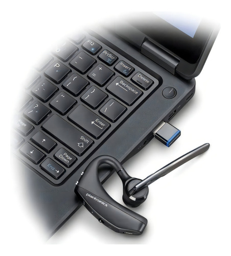 Fone de ouvido clip-ear sem fio Plantronics Voyager 5200 UC preto