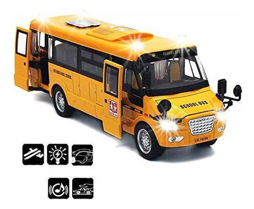 Corper Toys Autobús Escolar Juguete Die Cast Vehicles Yello