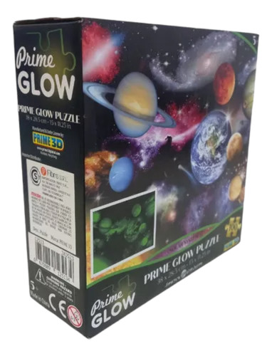 Puzzle Rompecabezas Prime Glow Sistema Solar  100 Piezas