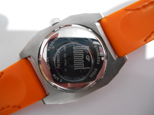 Relógio Dumont Multifunção - Robusto Pulseira Laranja