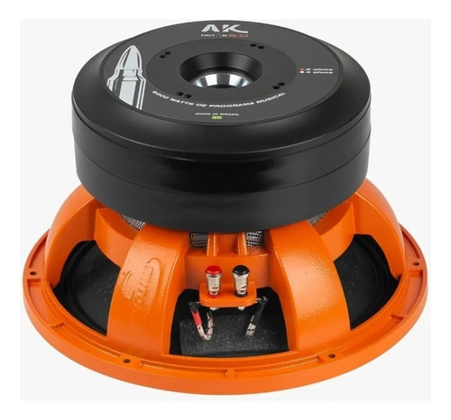 Alto Falante Woofer Triton Ak 6.0 12 Pol. 3000w Rms 2 Ohms Cor Laranja