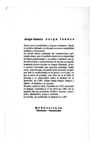 Novela Maria De Jorge Isaasc