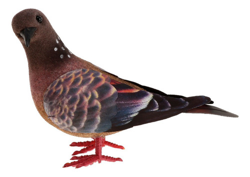 Pombas Realistas Penas Artesanato Artificial Animais Jardim