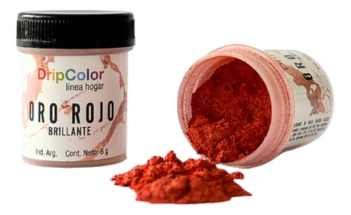 Colorante Polvo Oro Rojo Brillante 6gr Dripcolor 