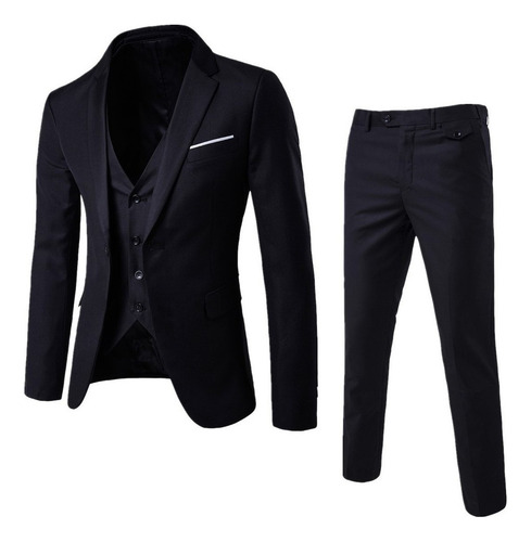 Traje Casual Ajustado De Tres Piezas