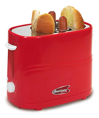 Elite Platinum Ect542r Ect304 Hot Dog Tostadora Retro Red