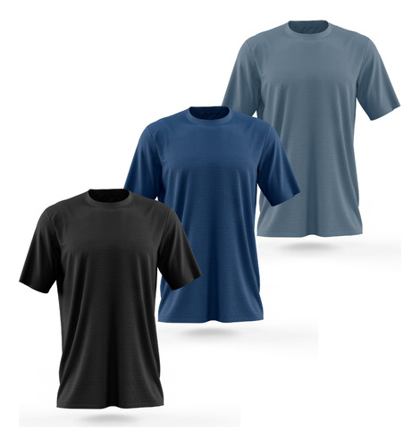 Kit 3 Camisetas Dry Esporte Academia Camisa Blusa Treino