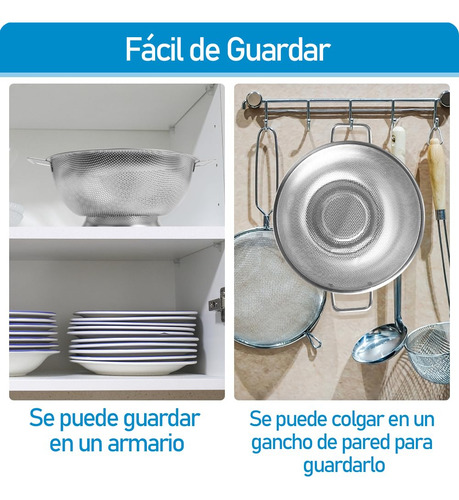 Colador Microperforado De Acero Inoxidable, Colador