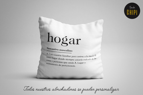 Almohadon Nordico Personalizado Frases Diccionario