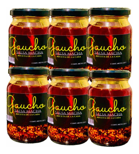 Salsa Macha Cacahuate Gaucho 331 G Pack 6