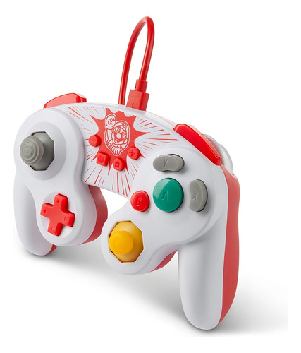 Control Para Switch Powera Cube Mario Blanco Alámbrico