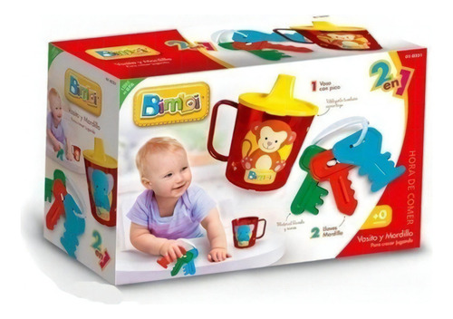 Set De Vaso Y Sonajero Mordillo Bimbi Art 01 0231