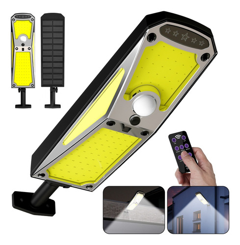 Luz Solar De Pared Sensor Solar De Pared 3modos+remote 6000k