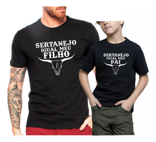 Kit Camisetas Pai E Filho Dia Dos Boiadeiros Sertanejo Agro