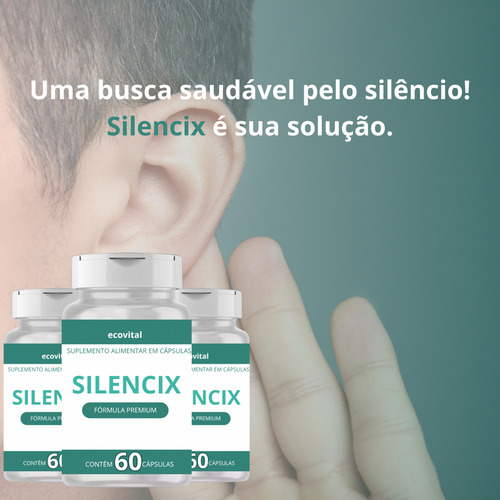 5 Potes Silencix Original 60 Capsúla- Ouvir Sem Esforço Envio Rápido