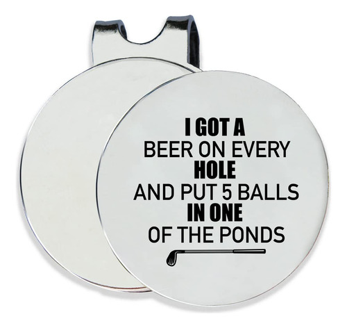 Ngaeak Funny I Got Beer On Every Golf Ball Marker Un Clip