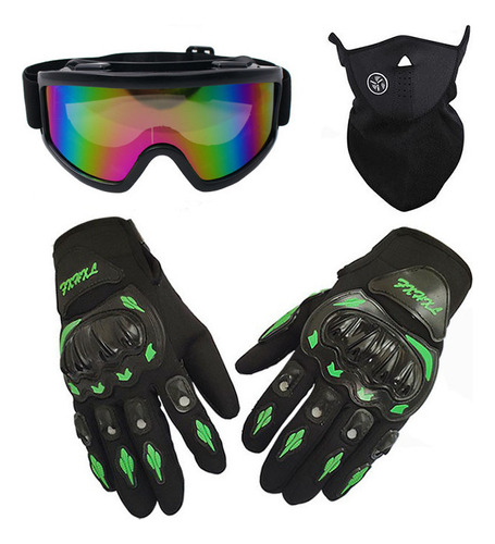 Guantes Para Montar En Moto, Gafas Y Máscara