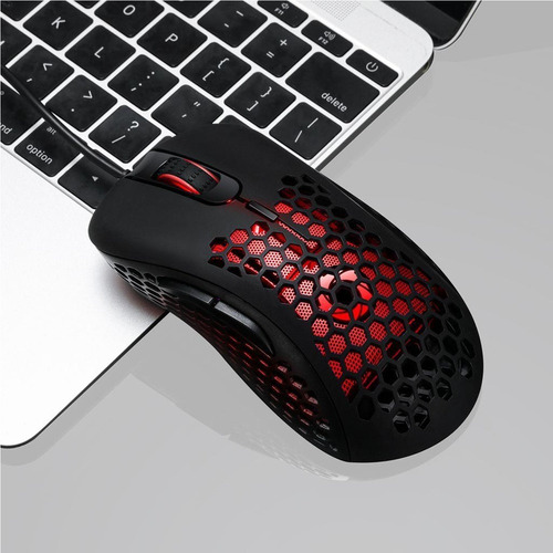 S Mouse De Jogo Usb, Design Oco De Favo De Mel Mouse Com