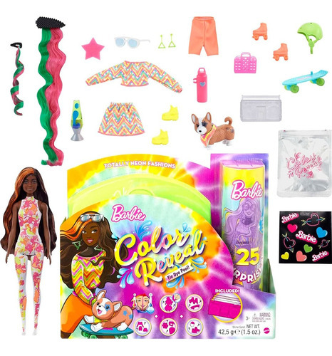 Barbie Color Reveal Tie Dye 25 Sorpresas Capa Despegable