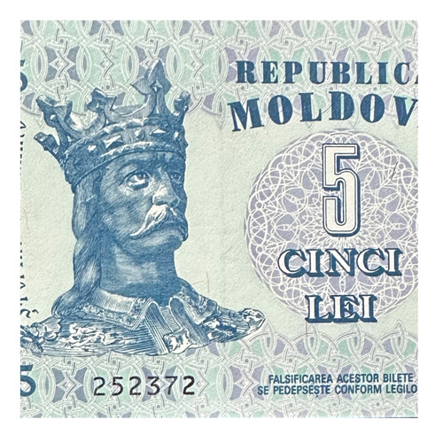 Moldavia - 5  Lei - Año 2009 - P #6 - Stephen Iii