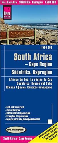 Sudáfrica: Región Del Cabo, Mapa Impermeable De Carreteras. 