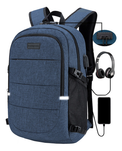 Mochila Antirrobo Para Laptop De Hasta 15.6 In